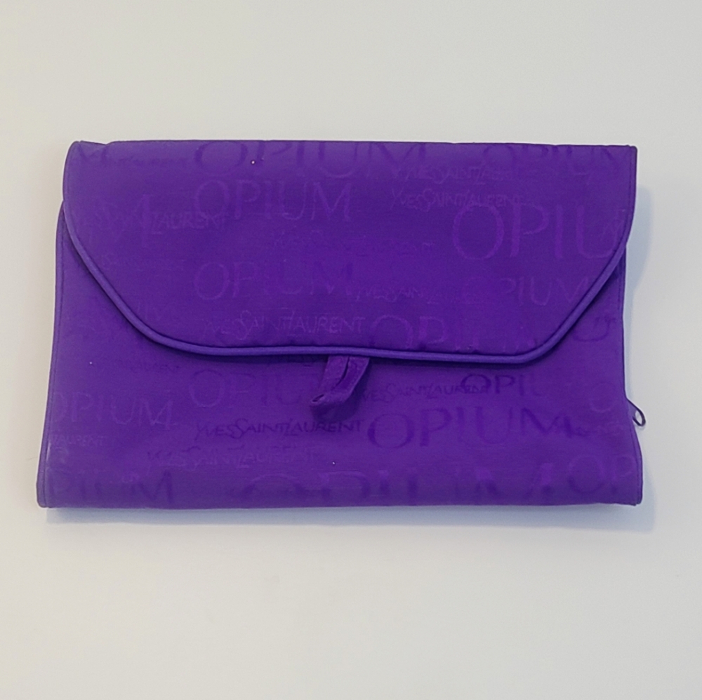 YSL Yves Saint Laurent opium purple makeup bag / clutch - Picture 2 of 8